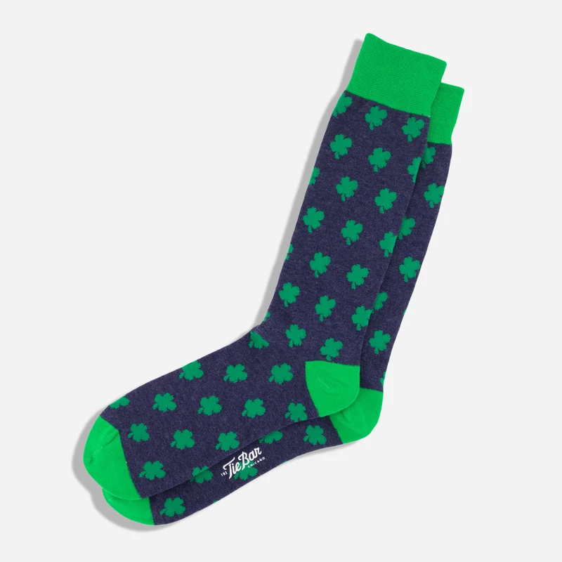 Feeling Lucky Navy Dress Socks