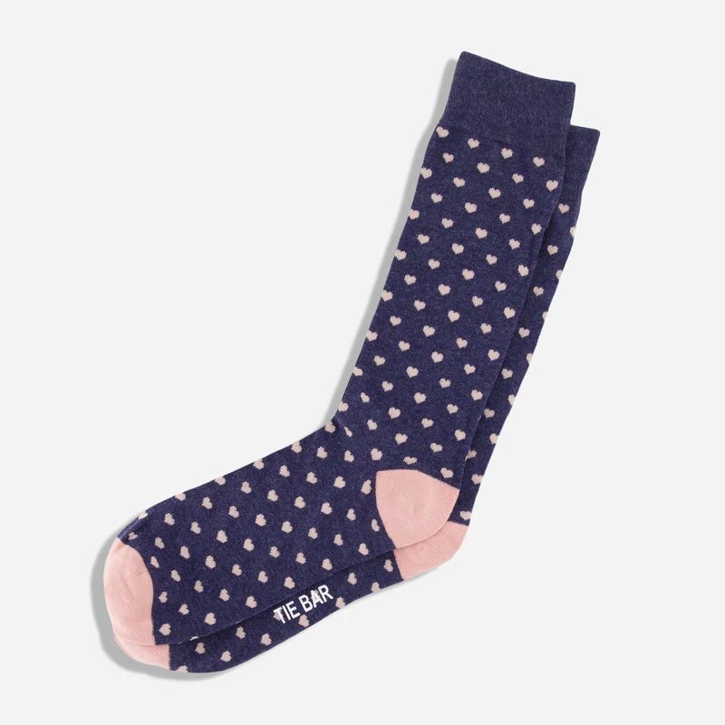 Band Of Hearts Blush Pink Dress Socks
