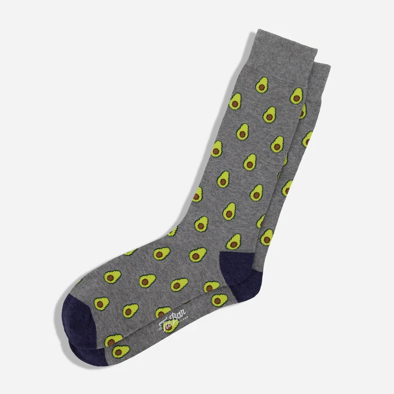 Avocados Charcoal Dress Socks