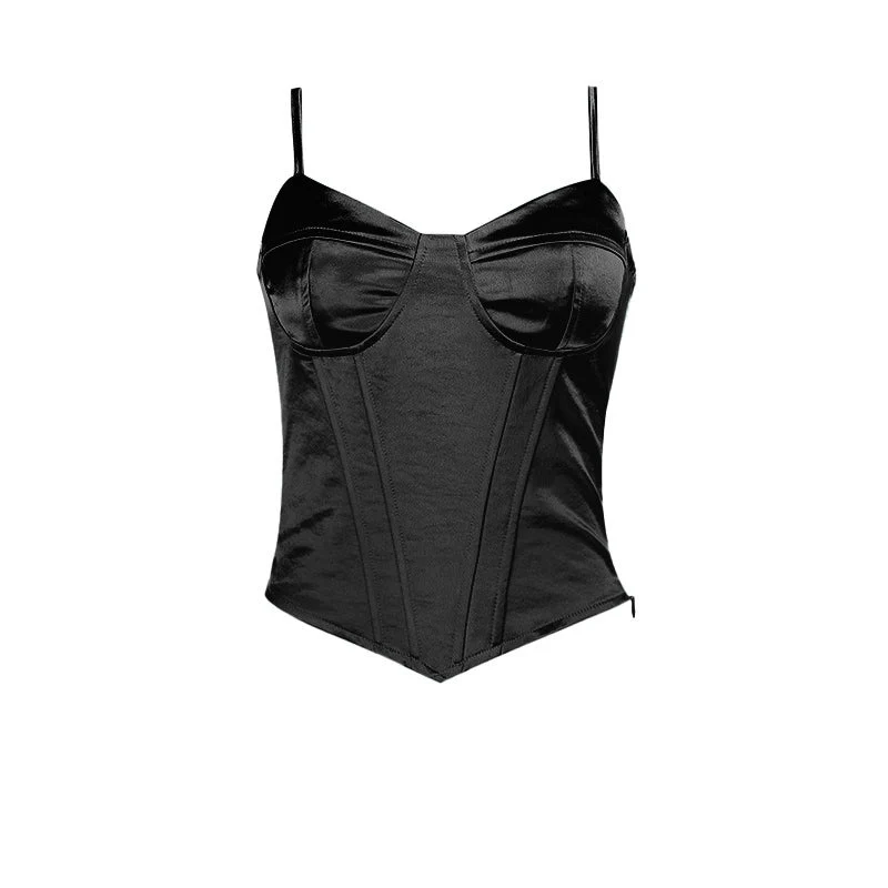 Fairycore lace up v neck cami top