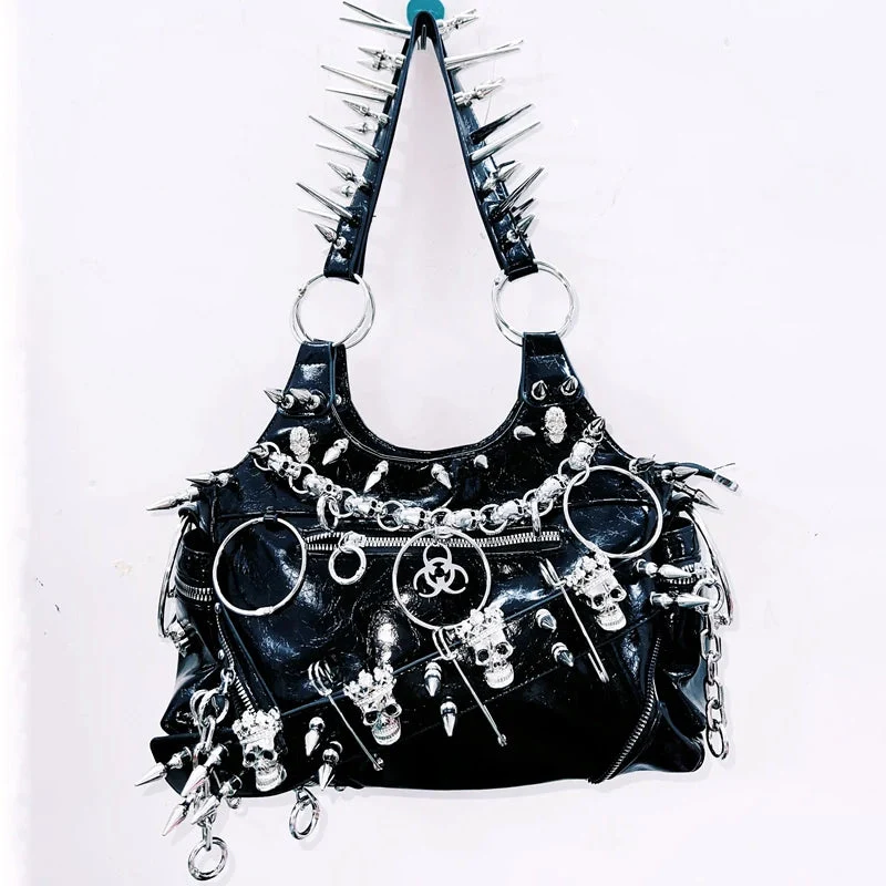 O-ring PU-leren klinknagel handtas