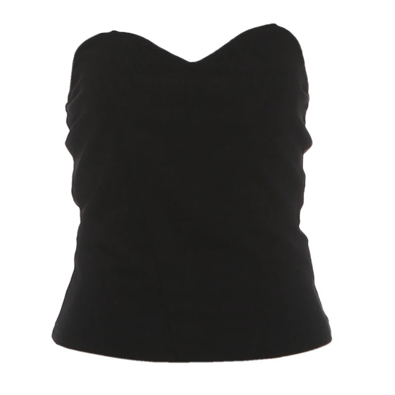 Fairycore sweetheart top met pluizige halslijn