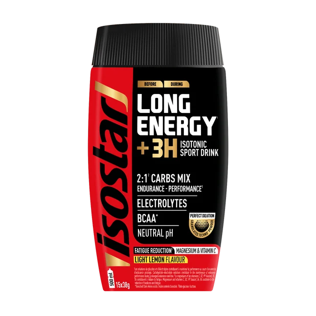 Isostar Long Energy +3H Isotonic Sports Drink Lemon 570 gram
