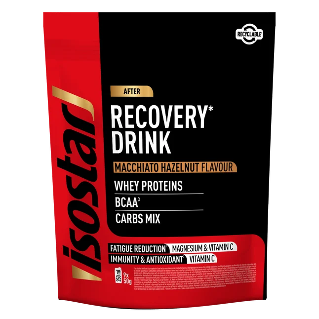 Isostar Long Energy +3H Recovery Drink Macchiato Hazelnut 450 gram