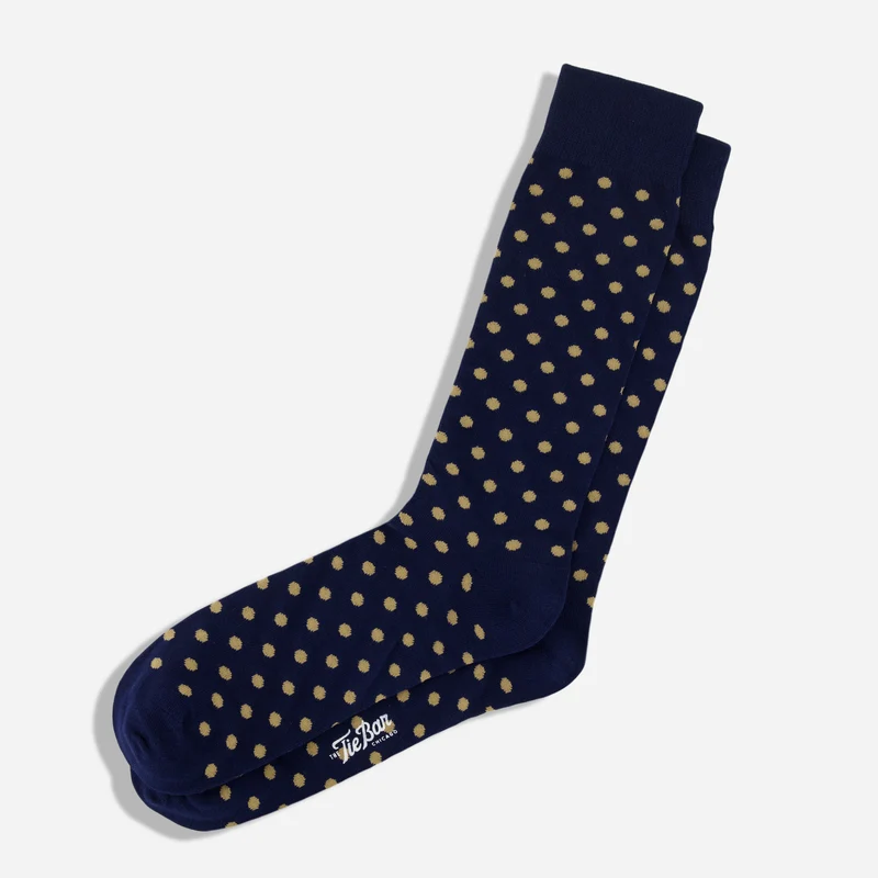 Circuit Dots Light Champagne Dress Socks