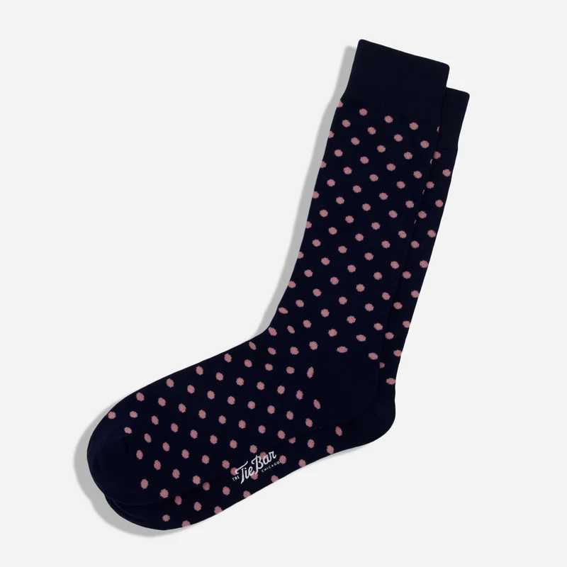 Circuit Dots Light Pink Dress Socks