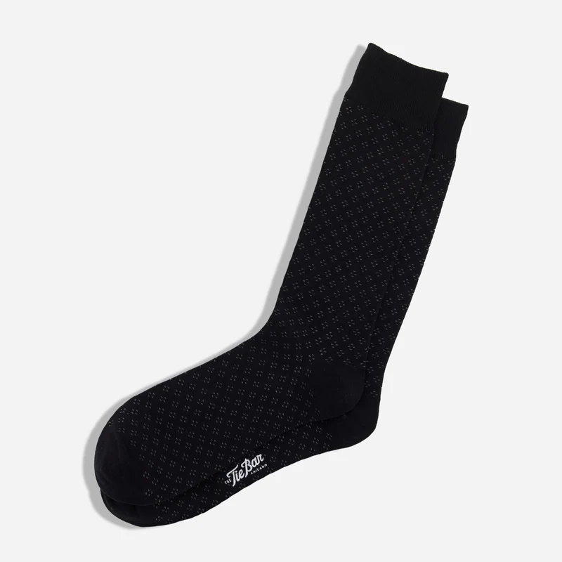 Speckled Black Dress Socks