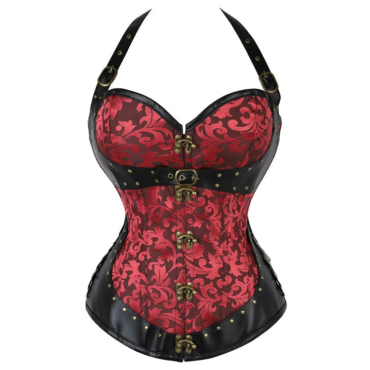 Halter corset gesp veter top zonder rug