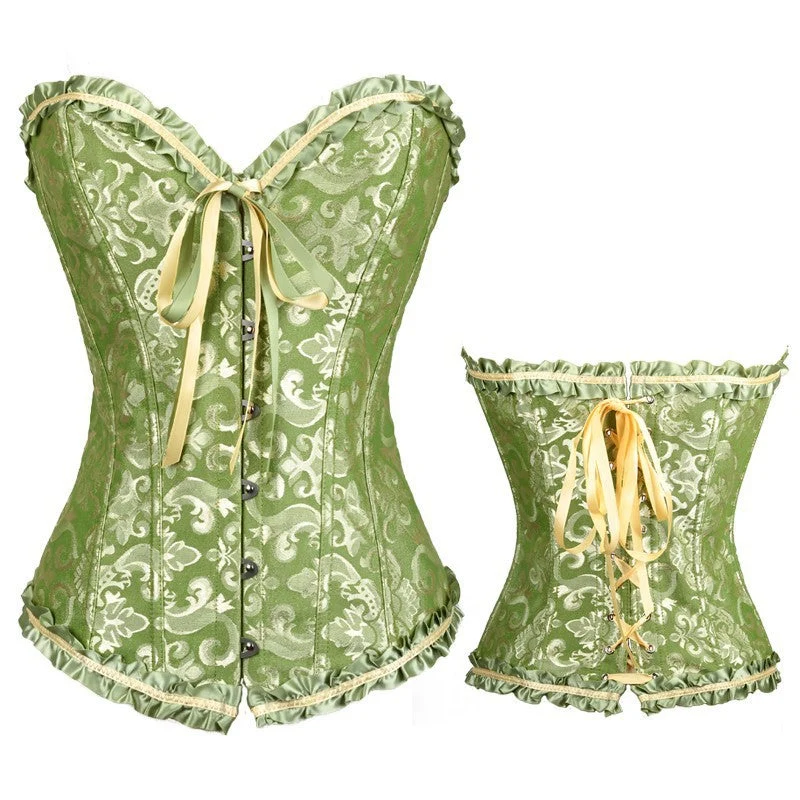 Sweetheart halslijn veter corset knoop ruches top