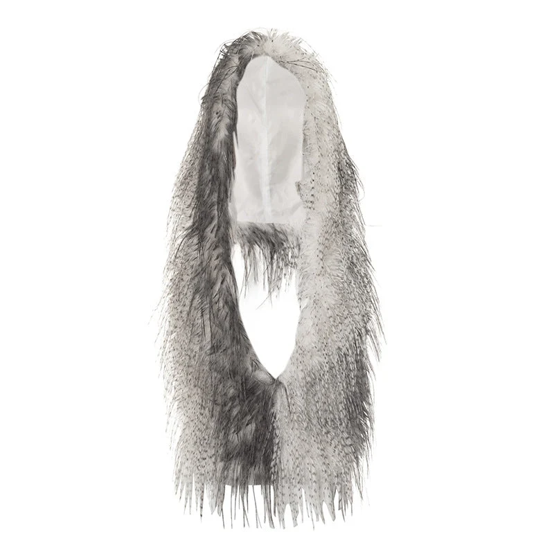 Grunge fluffy self tie backless top