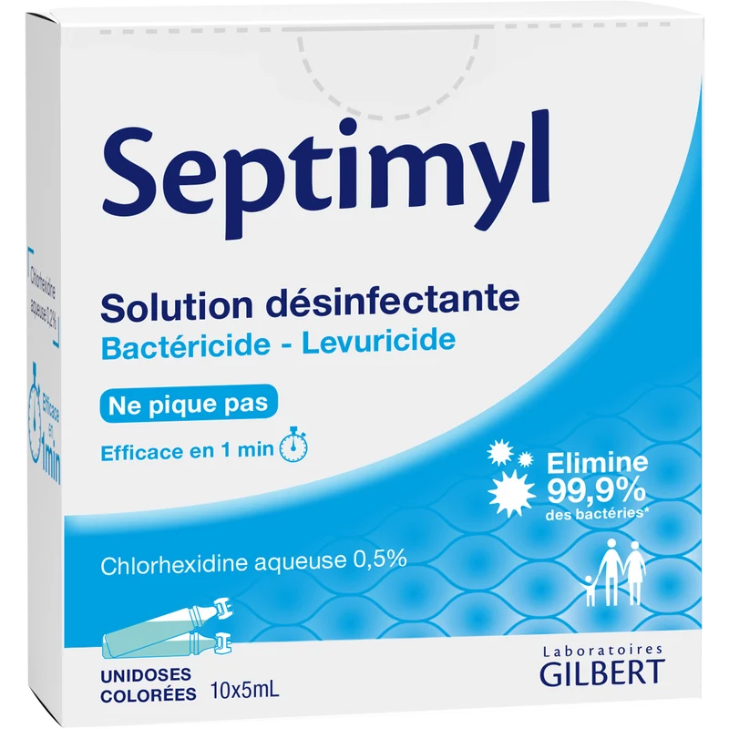 Septimyl Solution Désinfectante 10 unidoses Gilbert