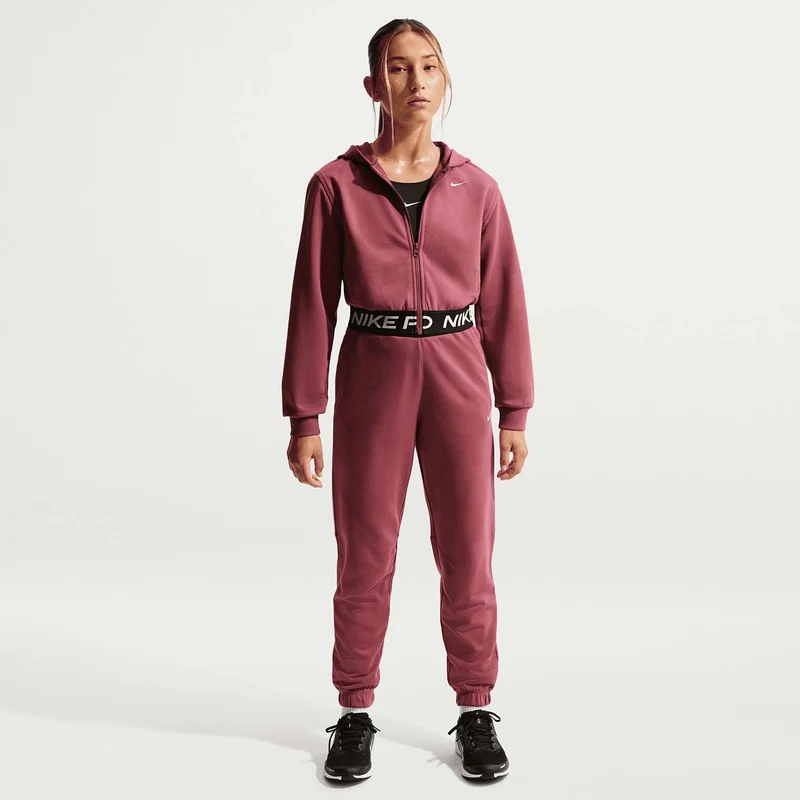 pro fleece big kids' Dri-FIT hoodie met rits