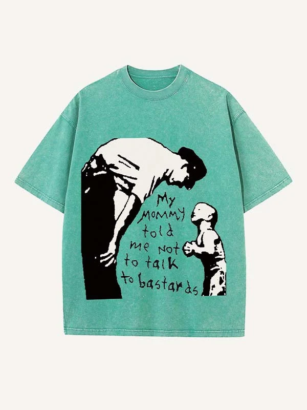 T-shirt met grunge-moederadvies