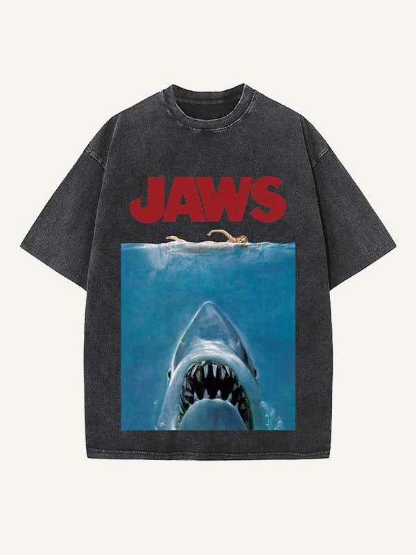 Vintage T-shirt met haaienaanval