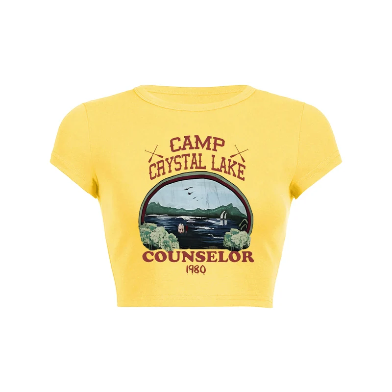 Crystal Lake Retro Crop Top Baby T-shirt