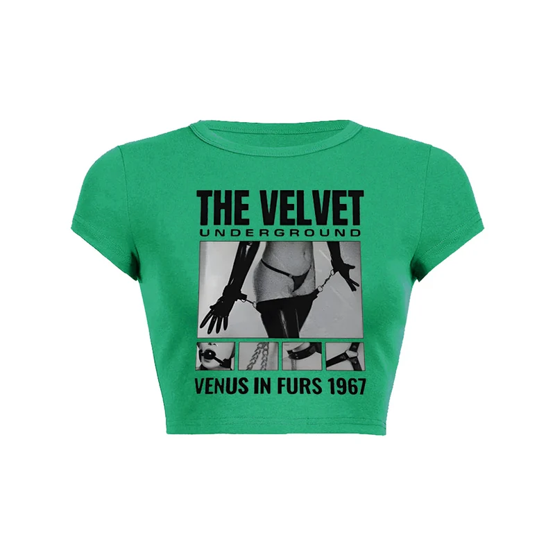 1967 Fetish geïnspireerde grafische crop top baby T-shirt