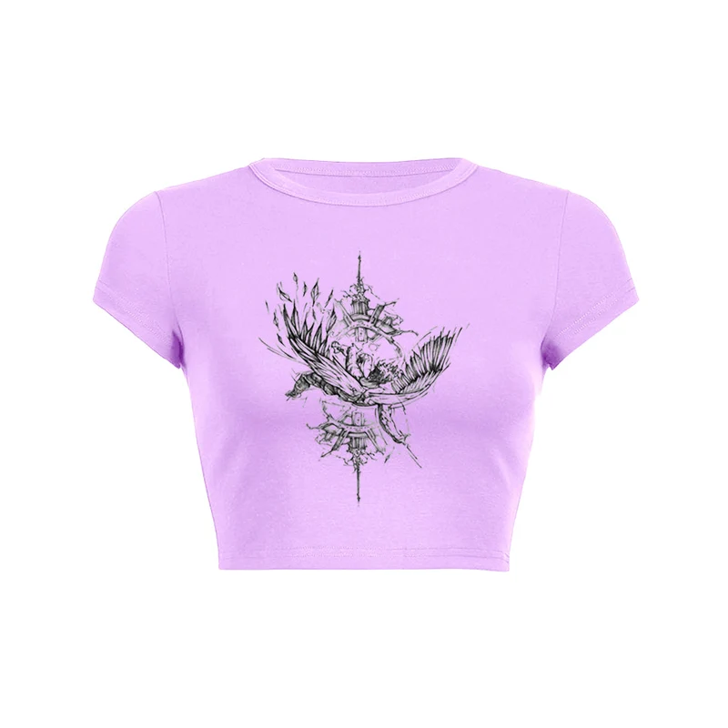 Gebroken Vleugels Crop Top Baby T-shirt