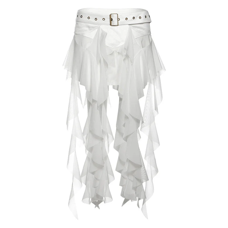 Geplooide onregelmatige mesh decor riem