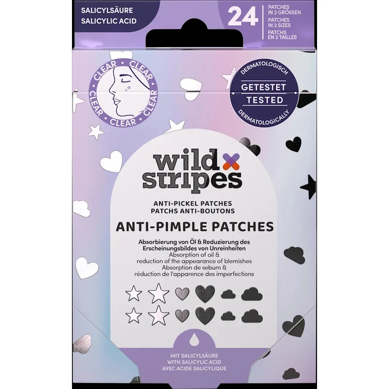 Wild Stripes Anti-Puistjespleisters Holo Clear 24 stuks