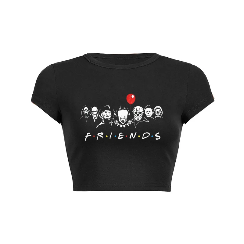 Scary Icons Friends Crop Top Baby T-shirt