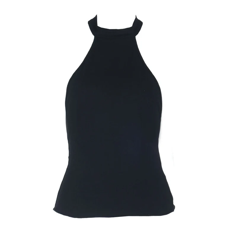 Grunge haltertop met strikceintuur en open rug