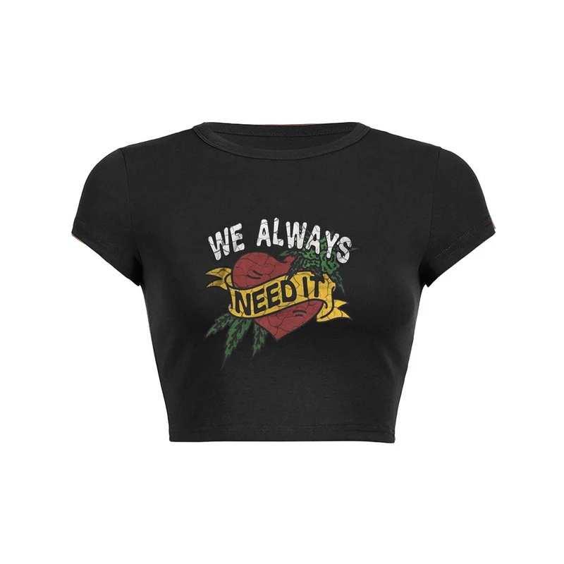 Essential Love Graphic Crop Top Baby T-shirt