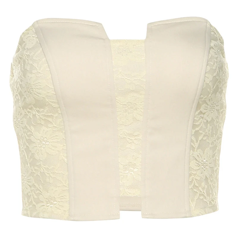 Fairycore notch neck backless tube top