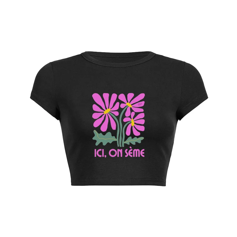 Y2K Bloom Here crop top