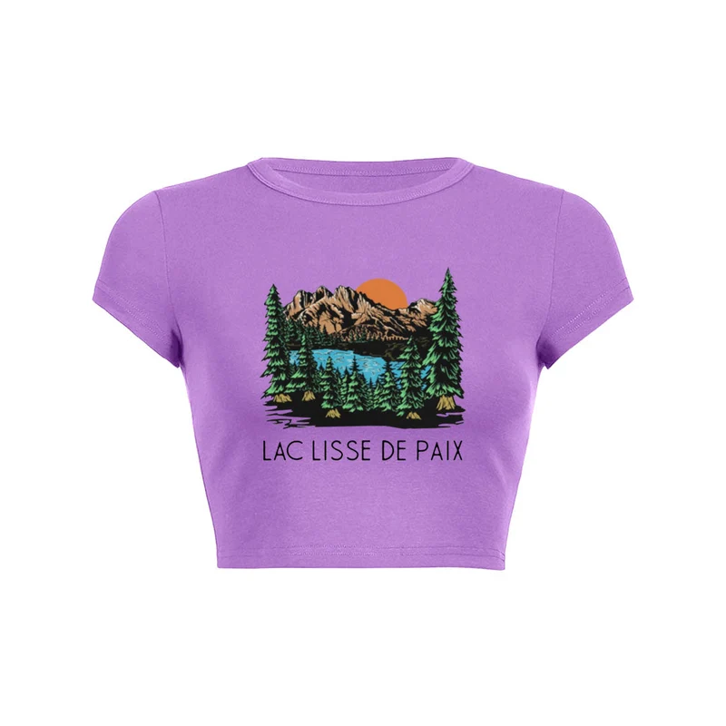 Y2K Serenity Mountain crop top