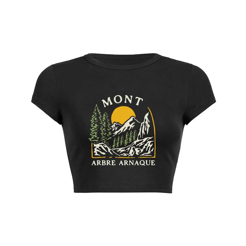 Grunge scam tree mountain tee