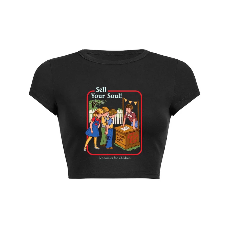 Y2K-economie voor kinderen crop top