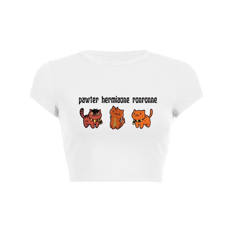 Magische katten crop top baby T-shirt