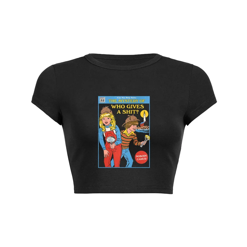 Y2K mysterie crop top baby tee