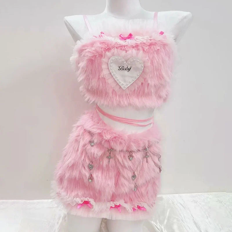 Fairycore minirokje met strik en ruches