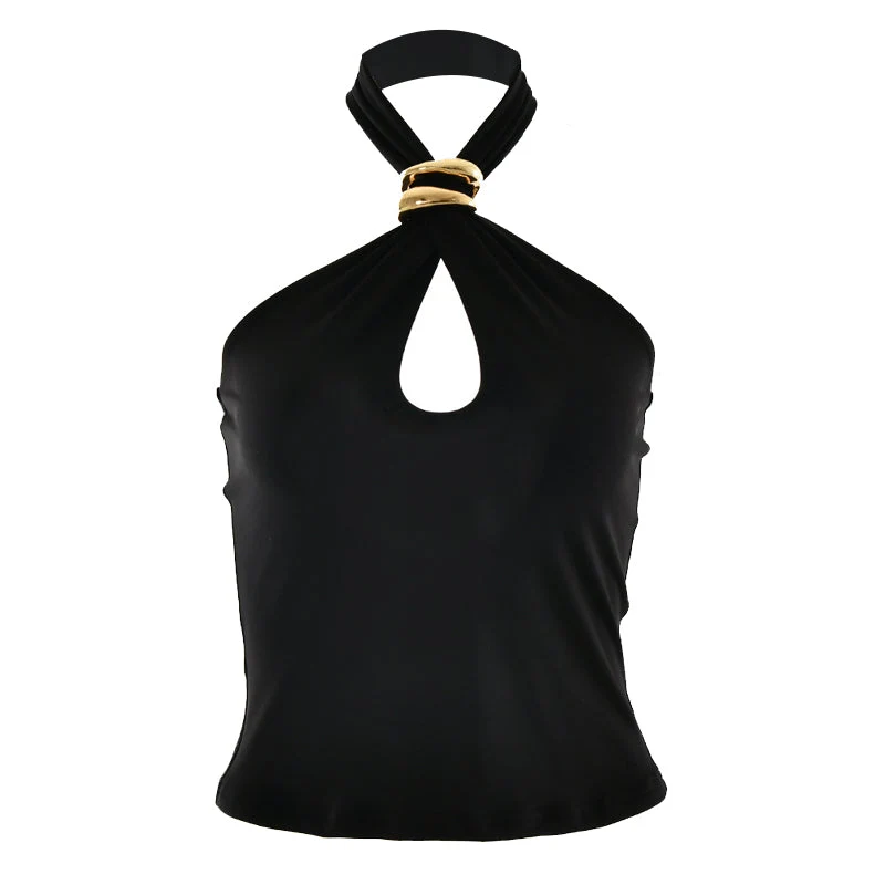 Halter metalen ring holle top