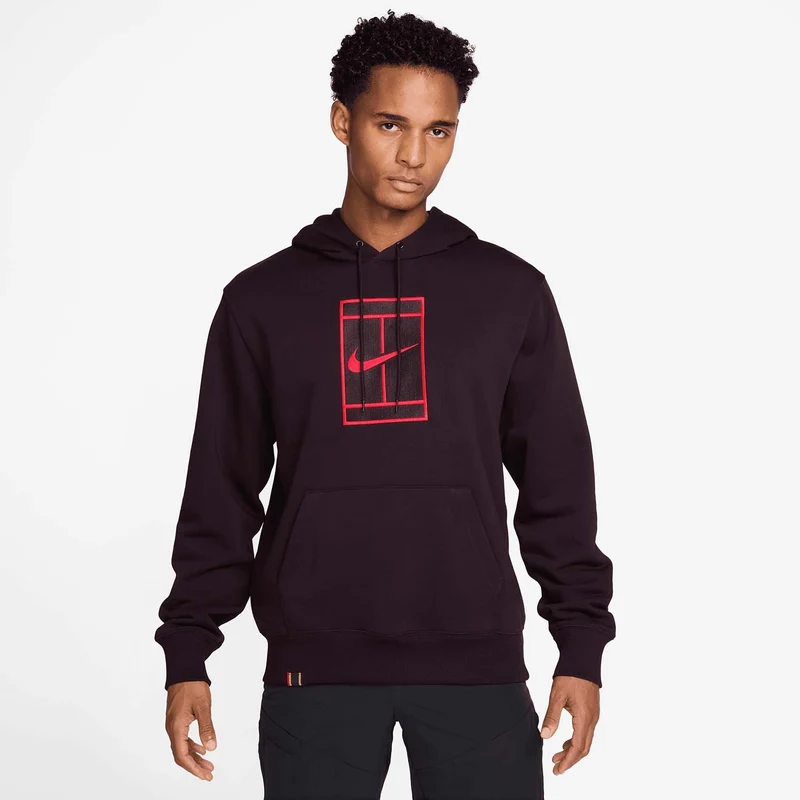 court men's dri-fit fleece Tennis Pullover Hoodie