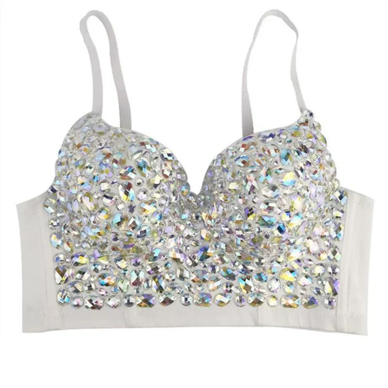 Cami-top met sweetheart-hals en kralen