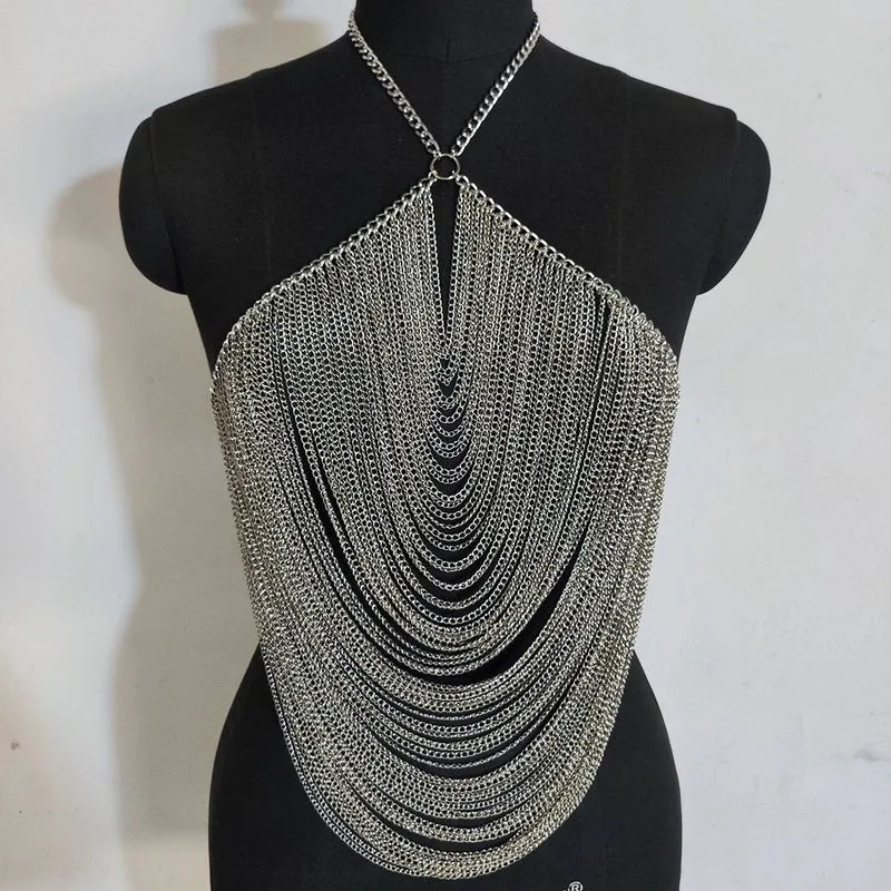 Halter o-ring holle metalen kettingtop