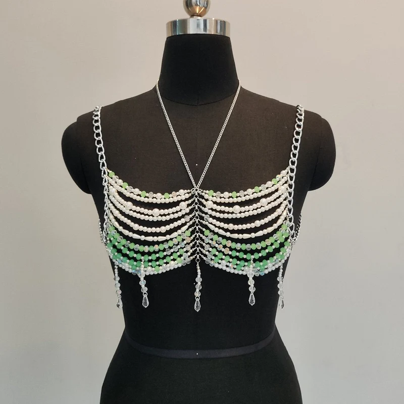 Y2K halter hollow out tassels cami top
