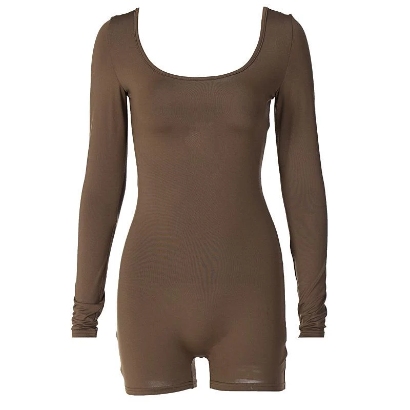 Fairycore jumpsuit met lange mouwen en open rug, vetersluiting