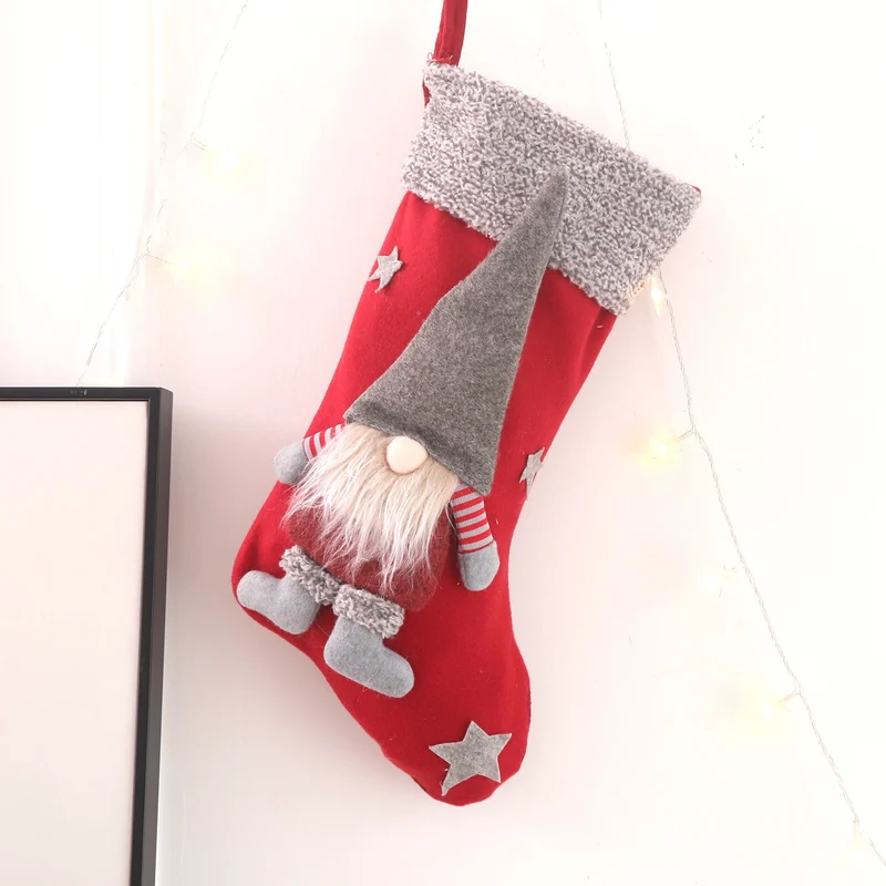 Fairycore fluffy no face doll applique socks