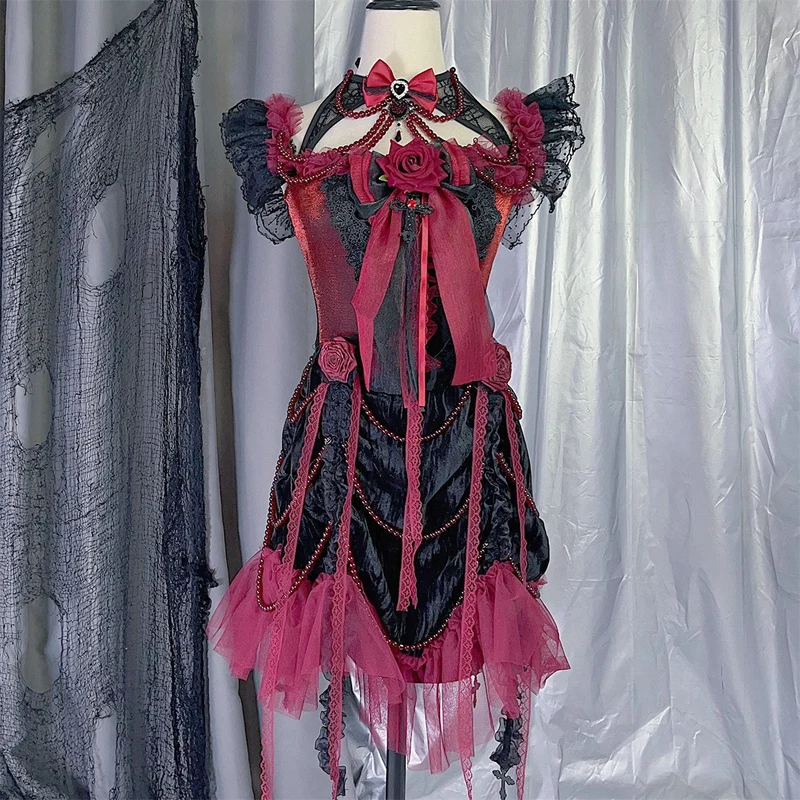 Fairycore shrug met strik, ruches, mesh en kralen.