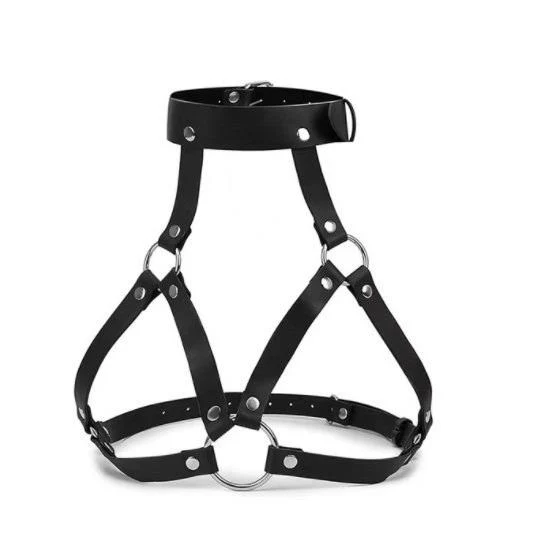 Gotische O-ring halster metalen ketting tuigje top