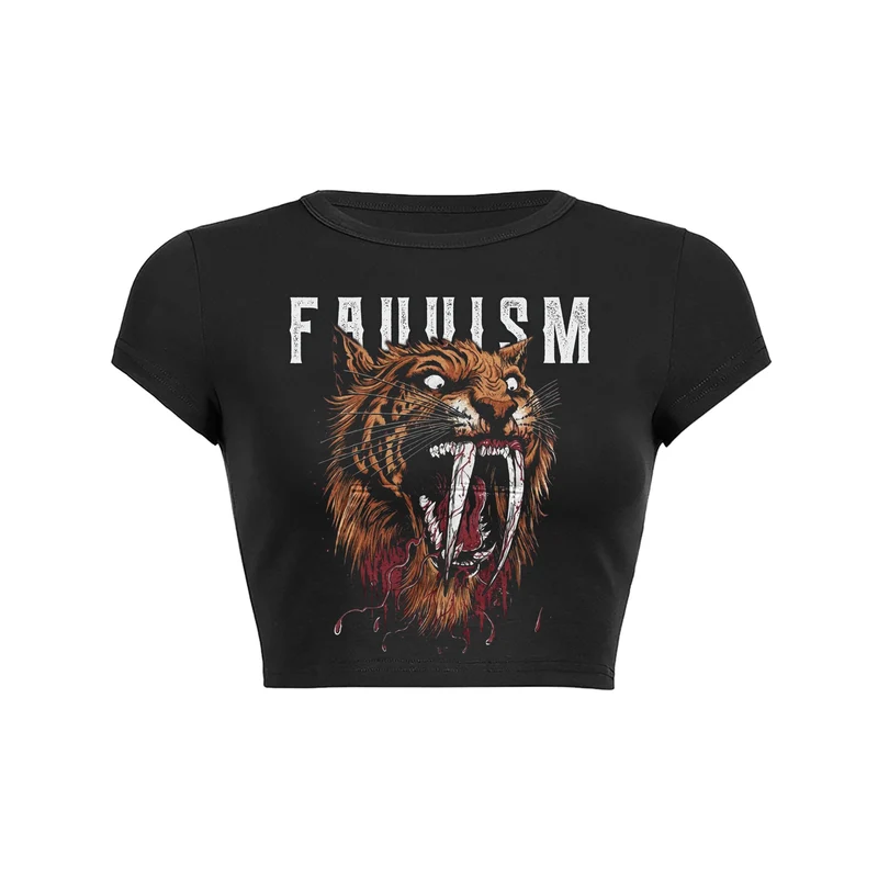 Y2K Savage Fang crop top