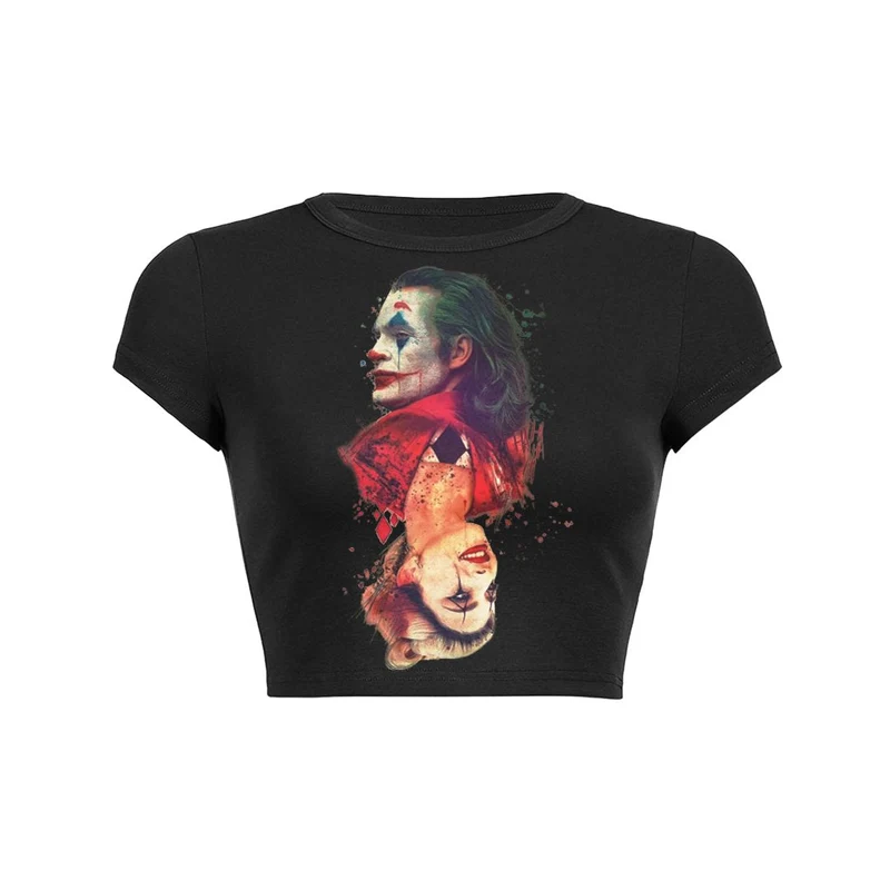 Y2K Mirrored Madness crop top baby tee