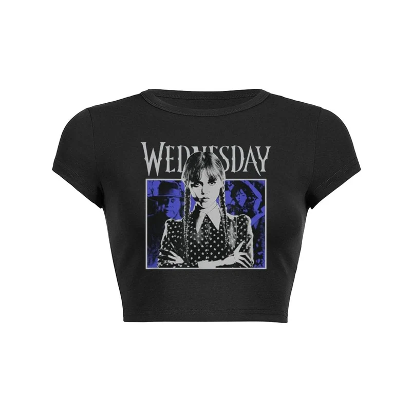 Goth vintage gothic girl crop top baby tee