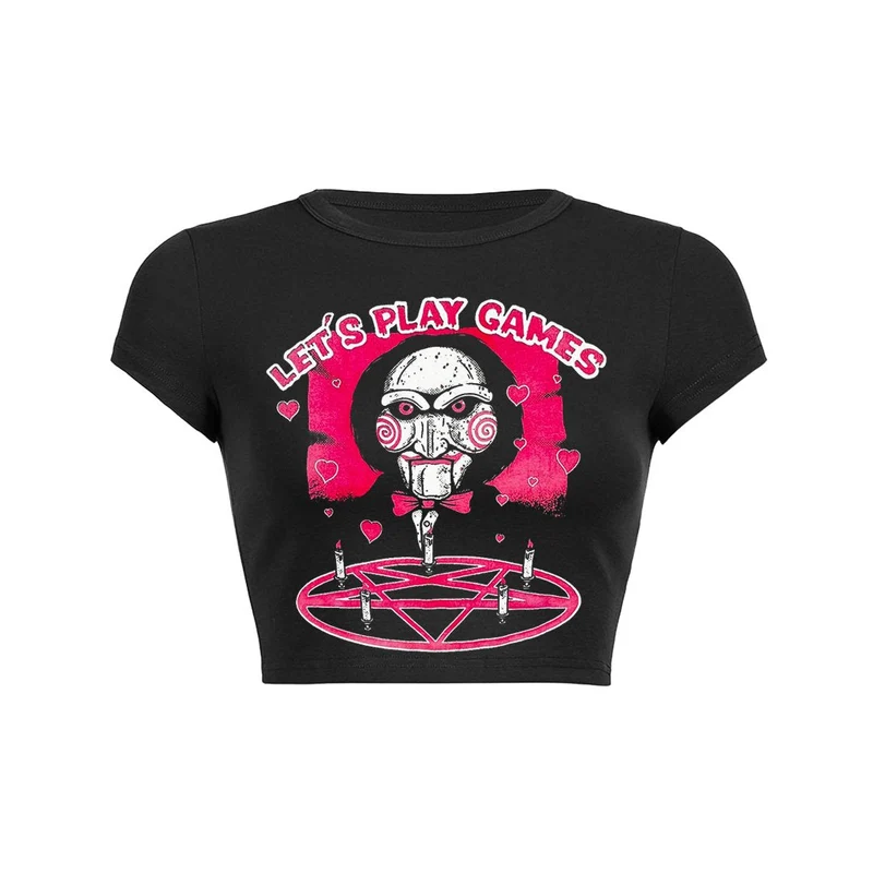 Y2K twisted fun crop top baby tee