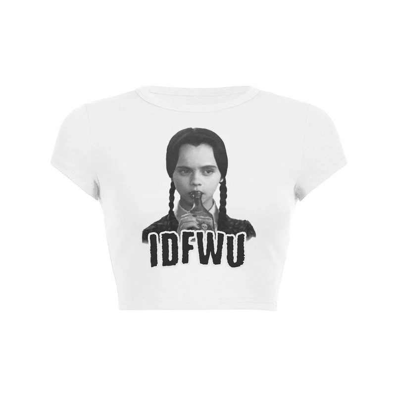 Y2K IDFWU woensdag crop top baby t-shirt