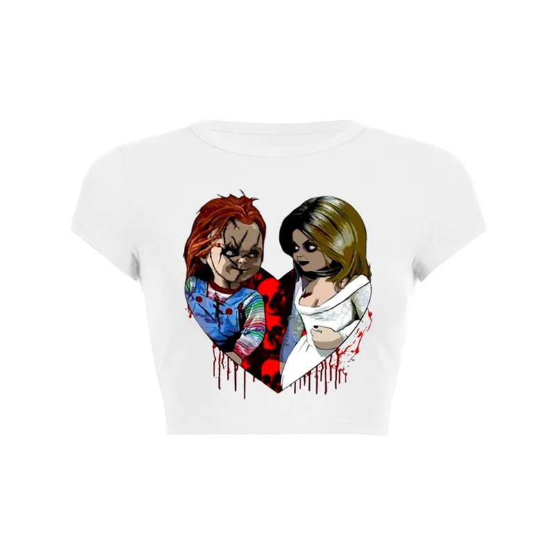 Y2K Bloody Romance crop top baby tee