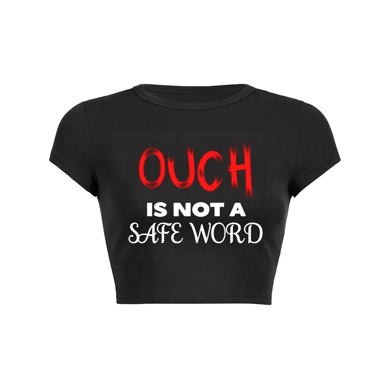 Y2K Danger Zone Crop Top Baby Tee